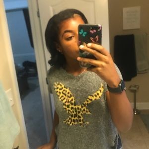 American Eagle Vintage leopard tee!